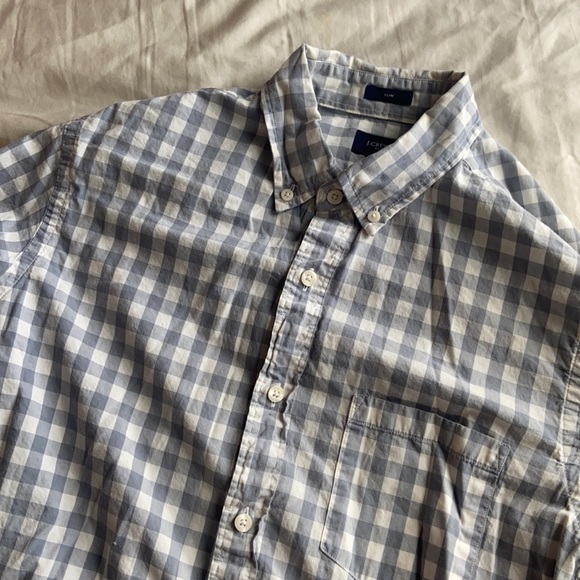 J. Crew Slim Gingham Flex Casual Button Down Shirt - Picture 2 of 4